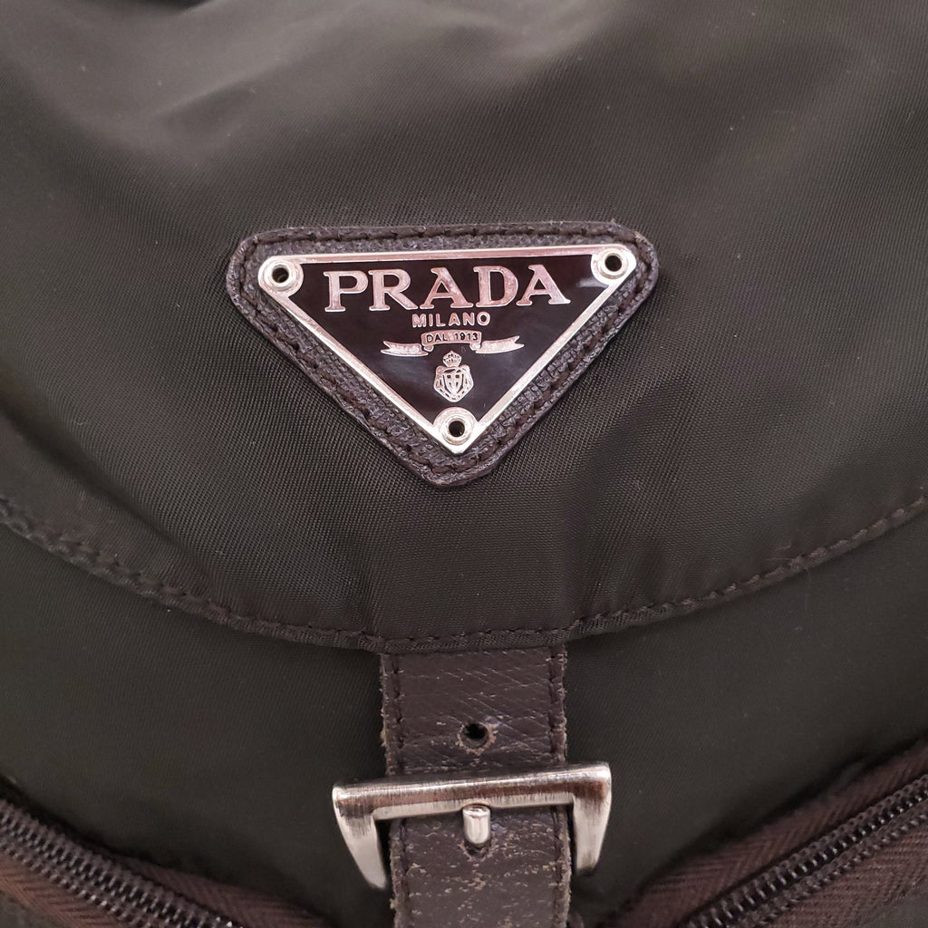 PRADA GREEN NYLON BACKPACK