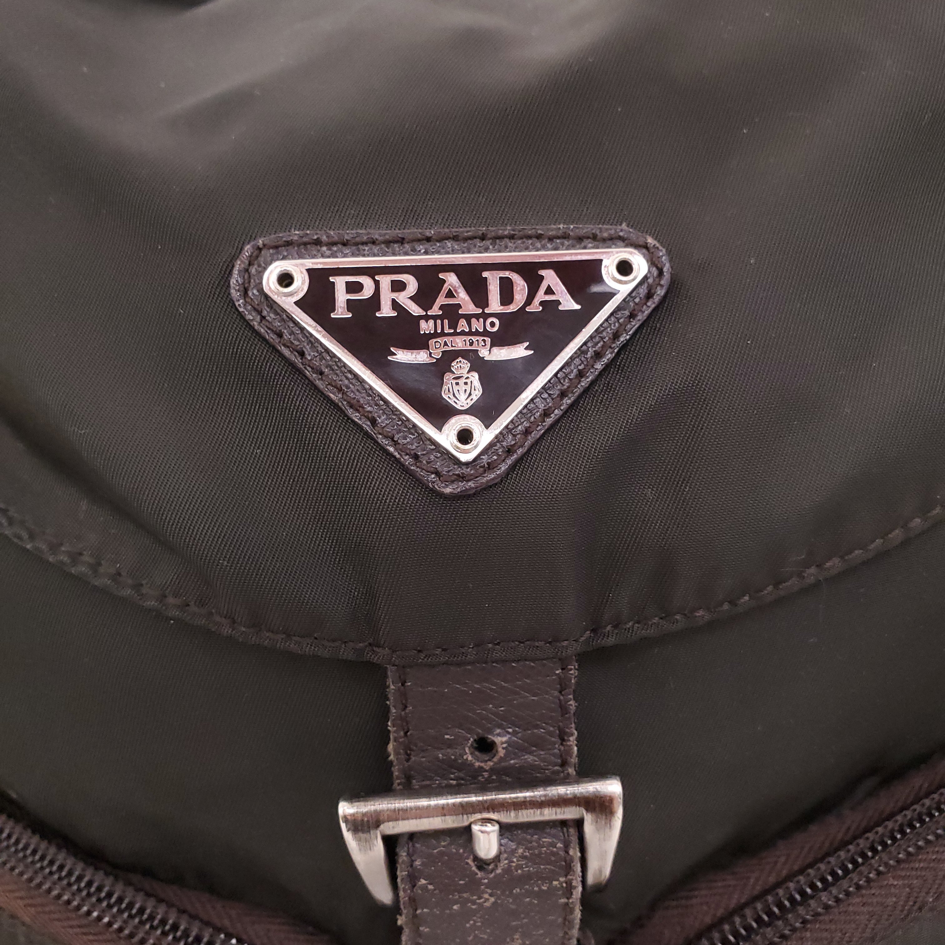 PRADA GREEN NYLON BACKPACK