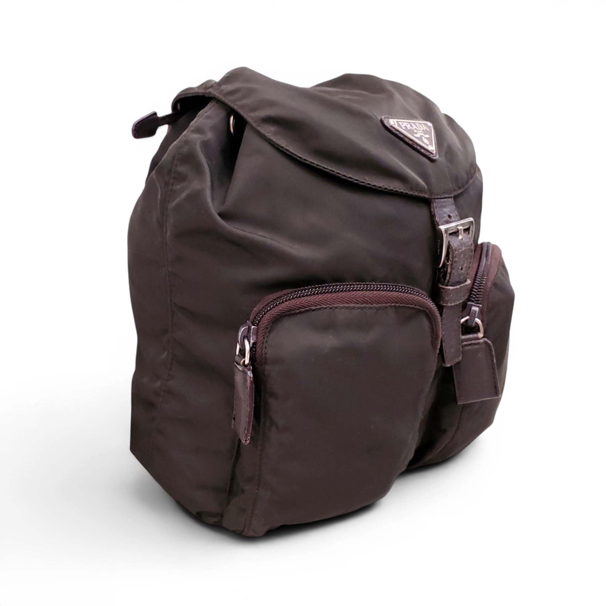 PRADA GREEN NYLON BACKPACK