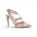 VALENTINO MULTICOLOURED STRAPPY ROCKSTUD HEELS - SIZE 41