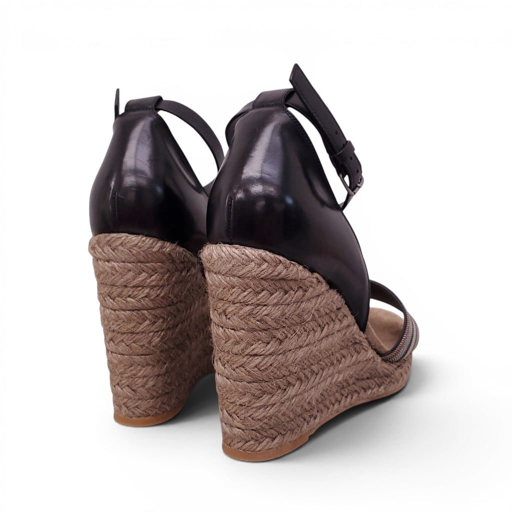 B.C. RAFFIA ESPADRILLES WITH MONILI DETAIL - SIZE 41