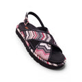 MISSONI BLACK AND MULTICOLOURED CHEVRON PATTERNED SANDALS - SIZE 40