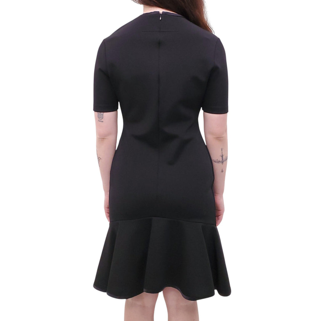 GIVENCHY BLACK SHORT-SLEEVE DRESS - SIZE 40