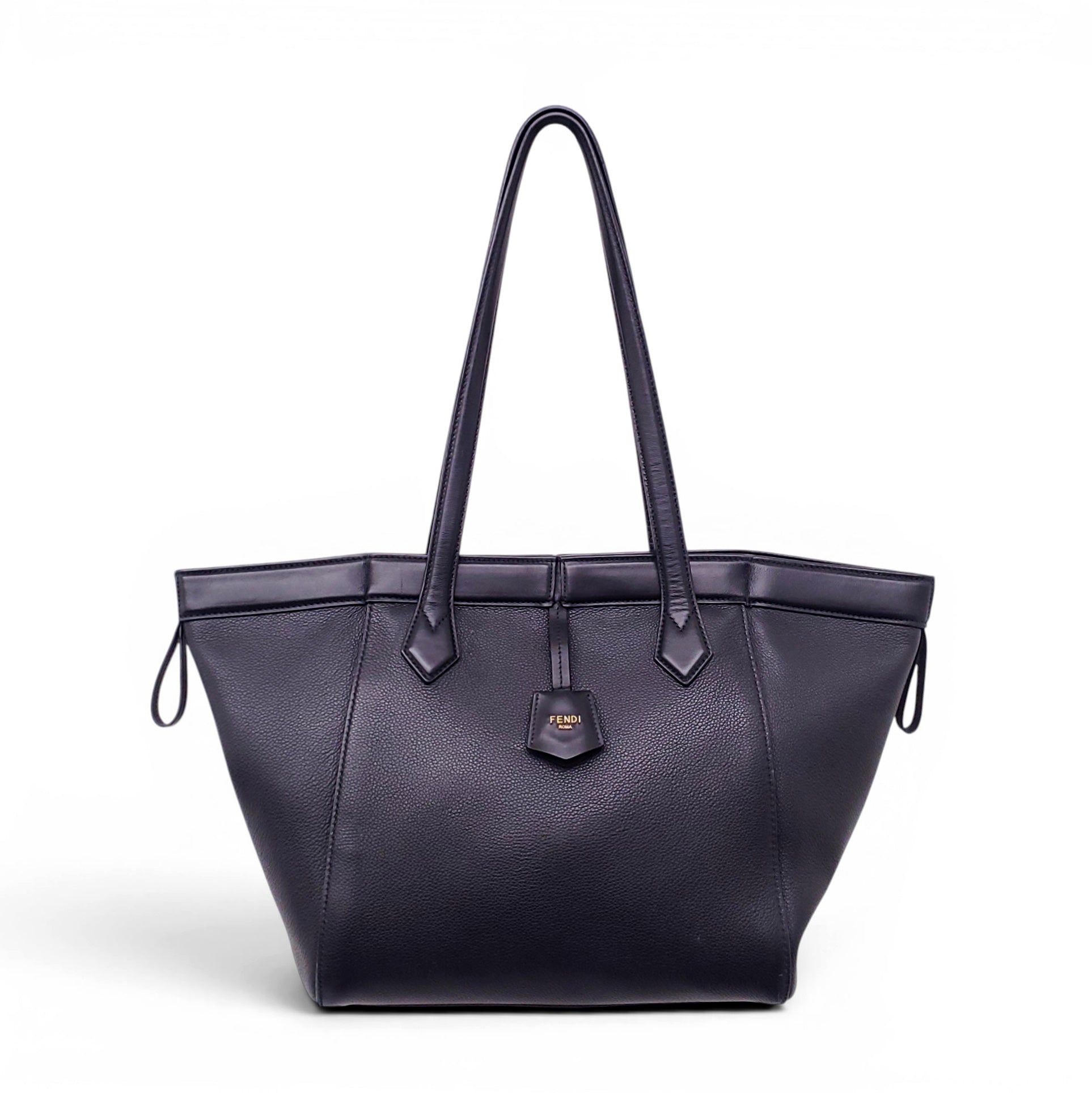 FENDI LARGE BLACK ORIGAMI SHOULDER BAG