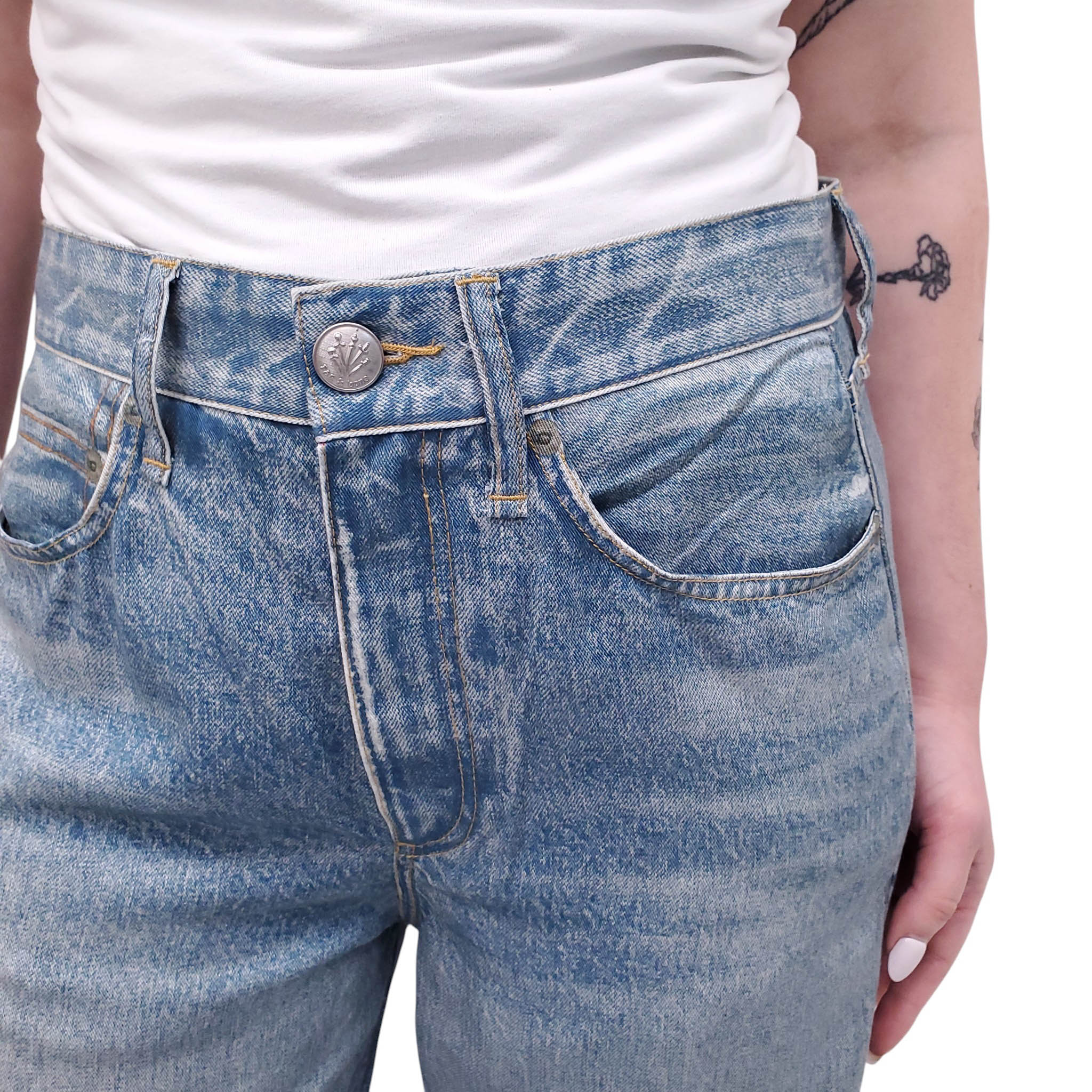 RAG & BONE MIRAMAR PANTS WITH FAUX RIPS - SIZE 26