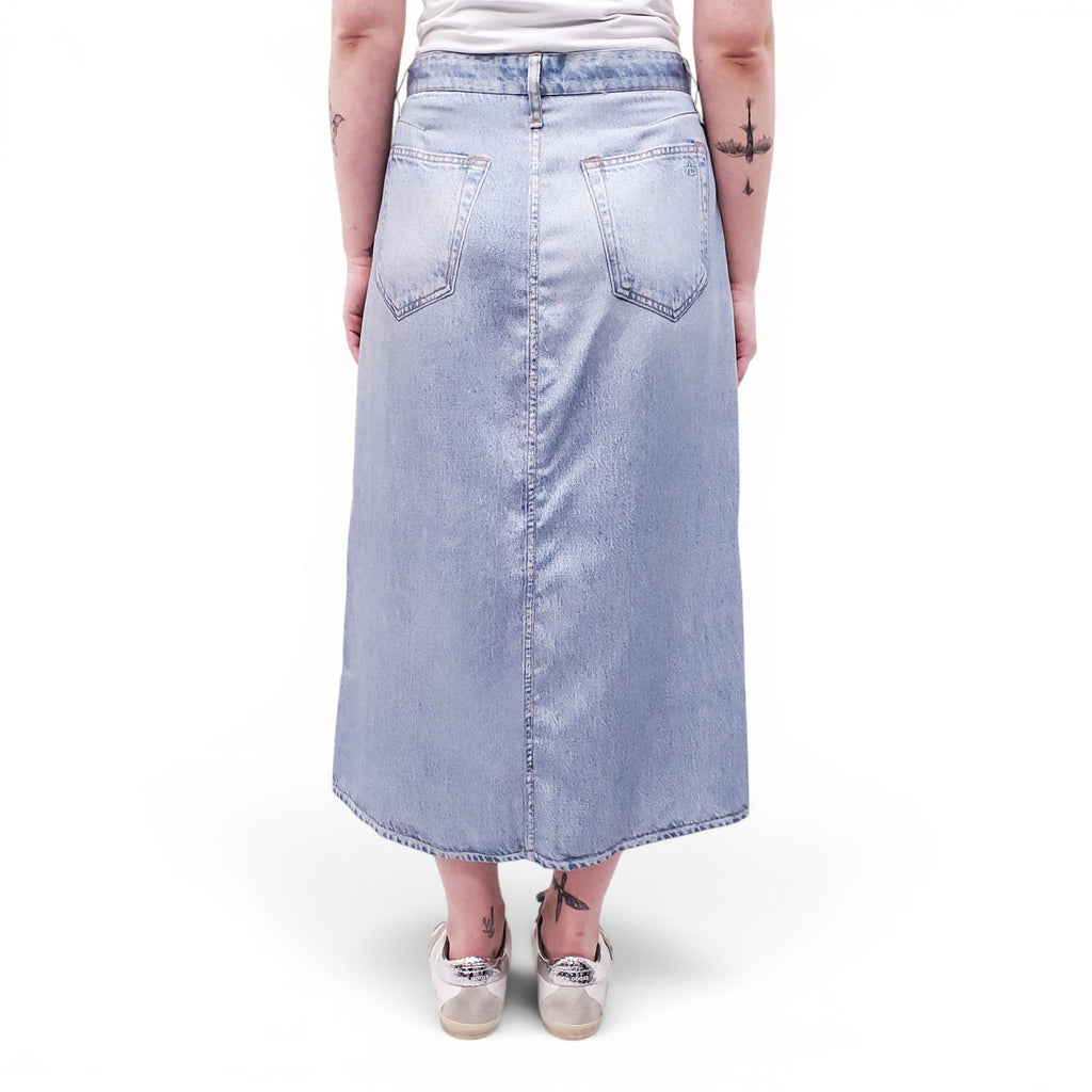 RAG & BONE TULIP LIQUID MIRAMAR MIDI SKIRT - SIZE 28