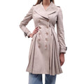 BURBERRY LONDON TRENCH COAT WITH PLEATED DETAIL - SIZE US 2