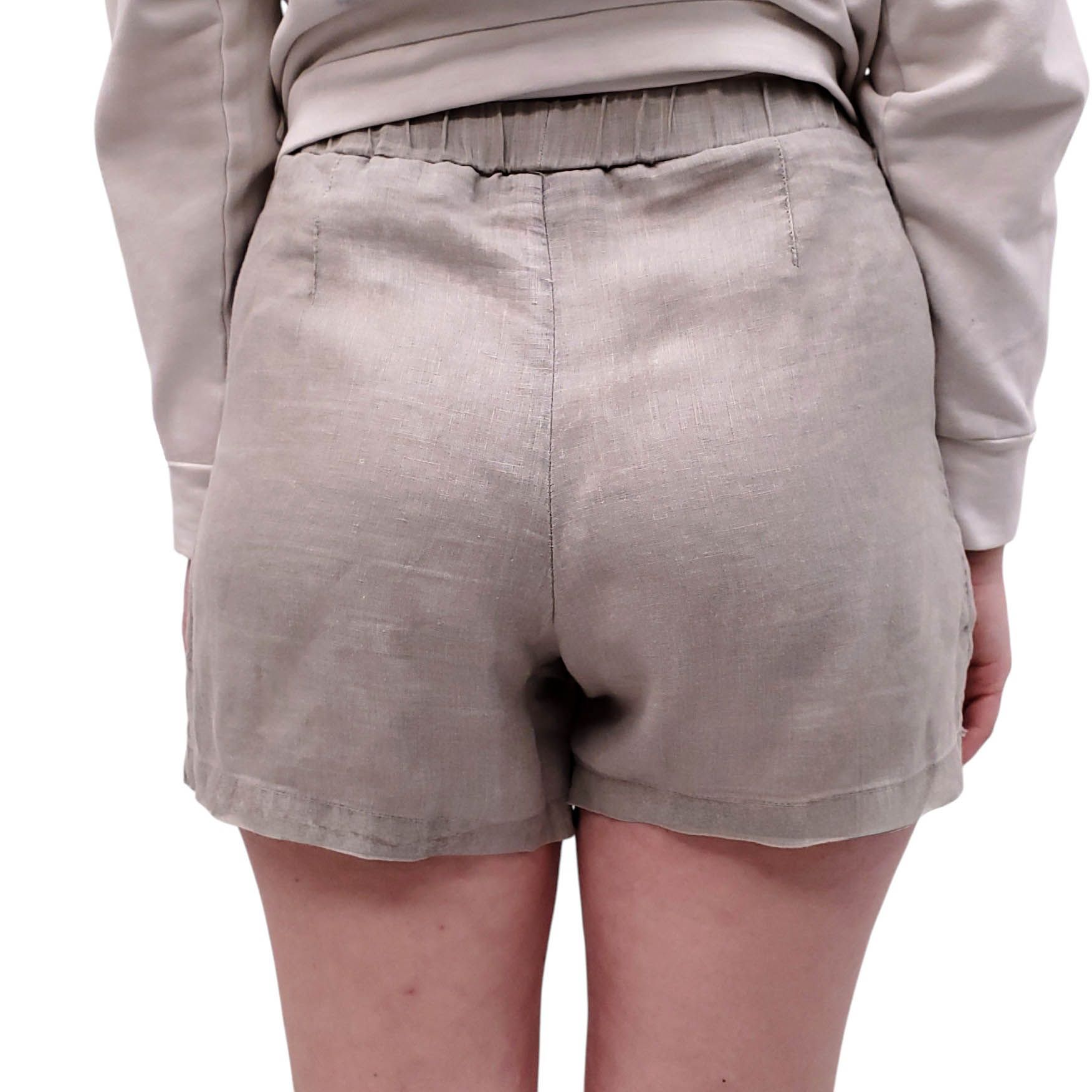 JAMES PERSE TAUPE LINEN SHORTS - SIZE 0