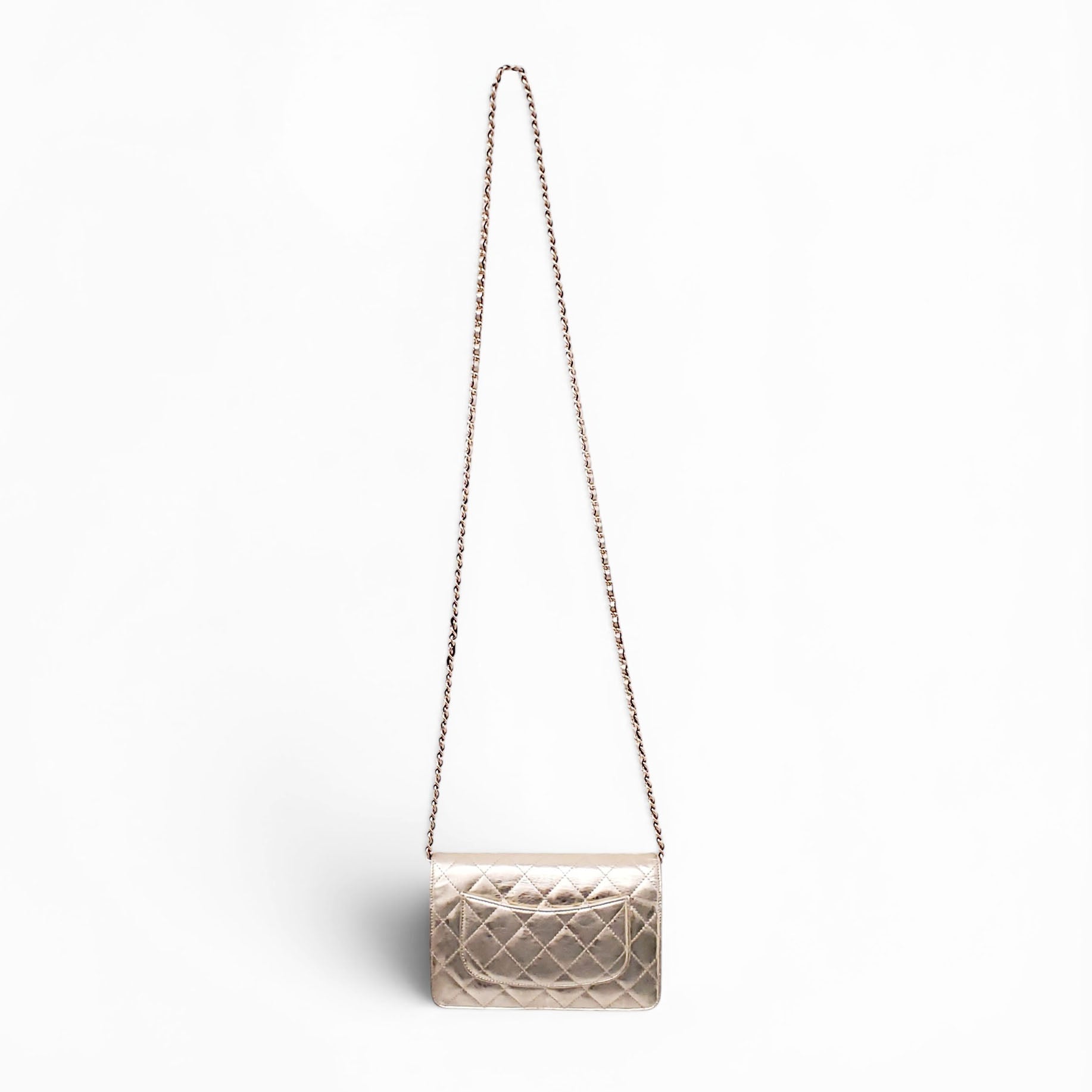 CHANEL GOLD RE-ISSUE WALLET ON A CHAIN