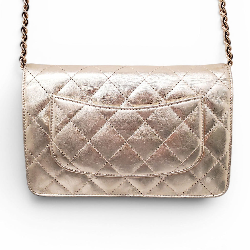 CHANEL GOLD RE-ISSUE WALLET ON A CHAIN