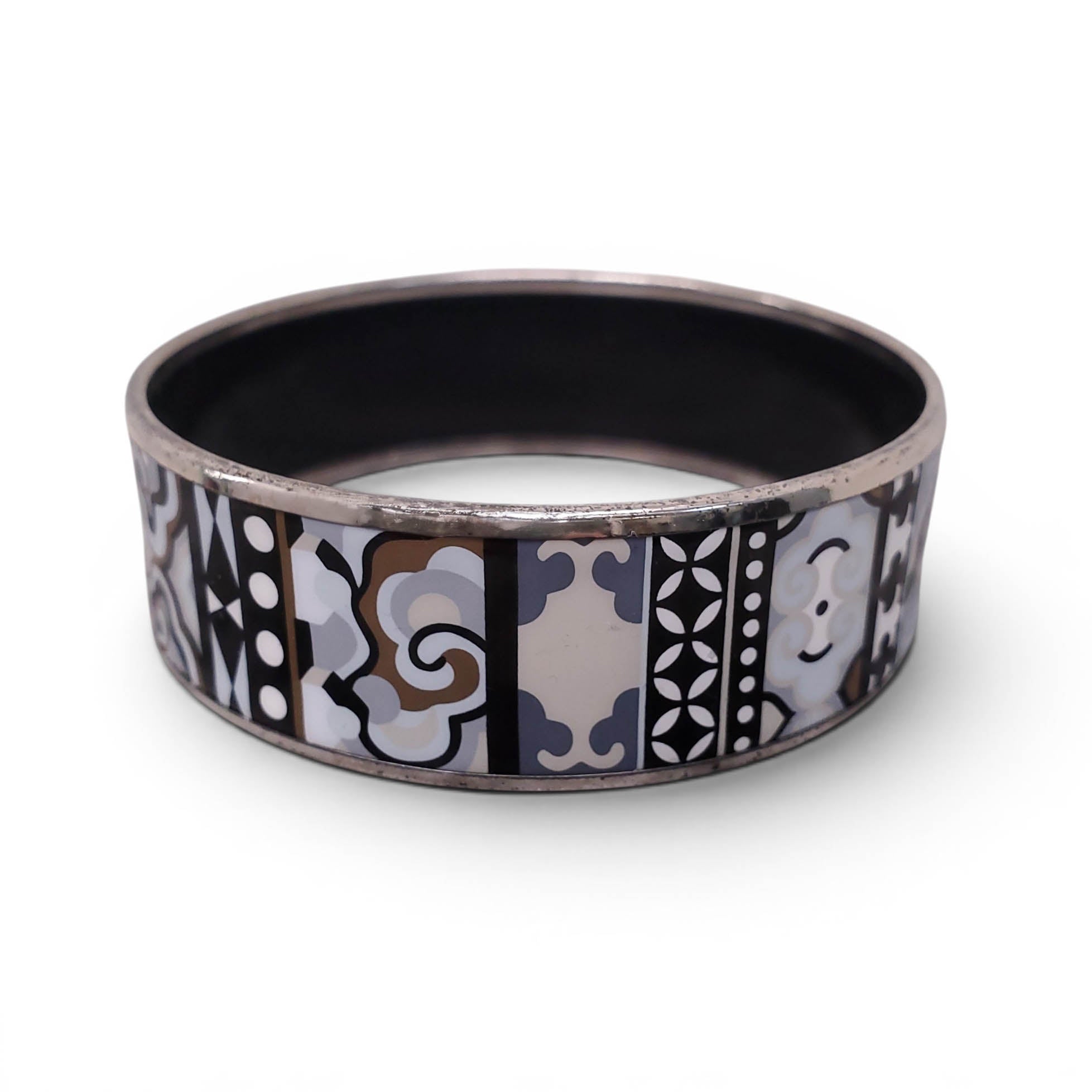 HERMÈS LARGE PATTERNED BANGLE - SIZE 70