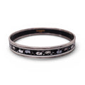 HERMÈS THIN GEOMETRIC FLORAL PATTERNED BANGLE - SIZE 70