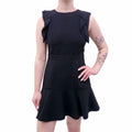 MIU MIU BLACK RUFFLE DRESS - SIZE 42