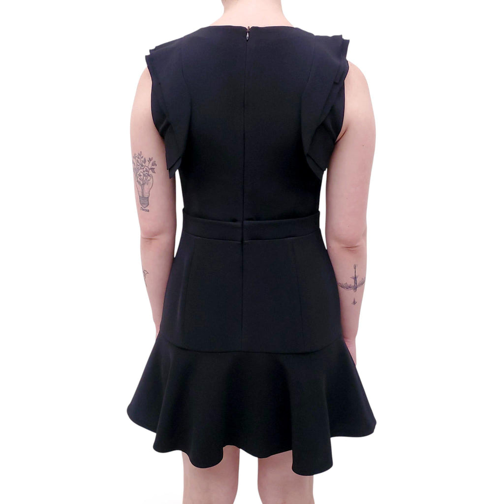 MIU MIU BLACK RUFFLE DRESS - SIZE 42
