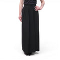 YVES SAINT LAURENT RIVE GAUCHE BLACK PLEATED MIDI SKIRT - SIZE XS