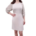 FENDI GREY SILK MIDI DRESS - SIZE 42