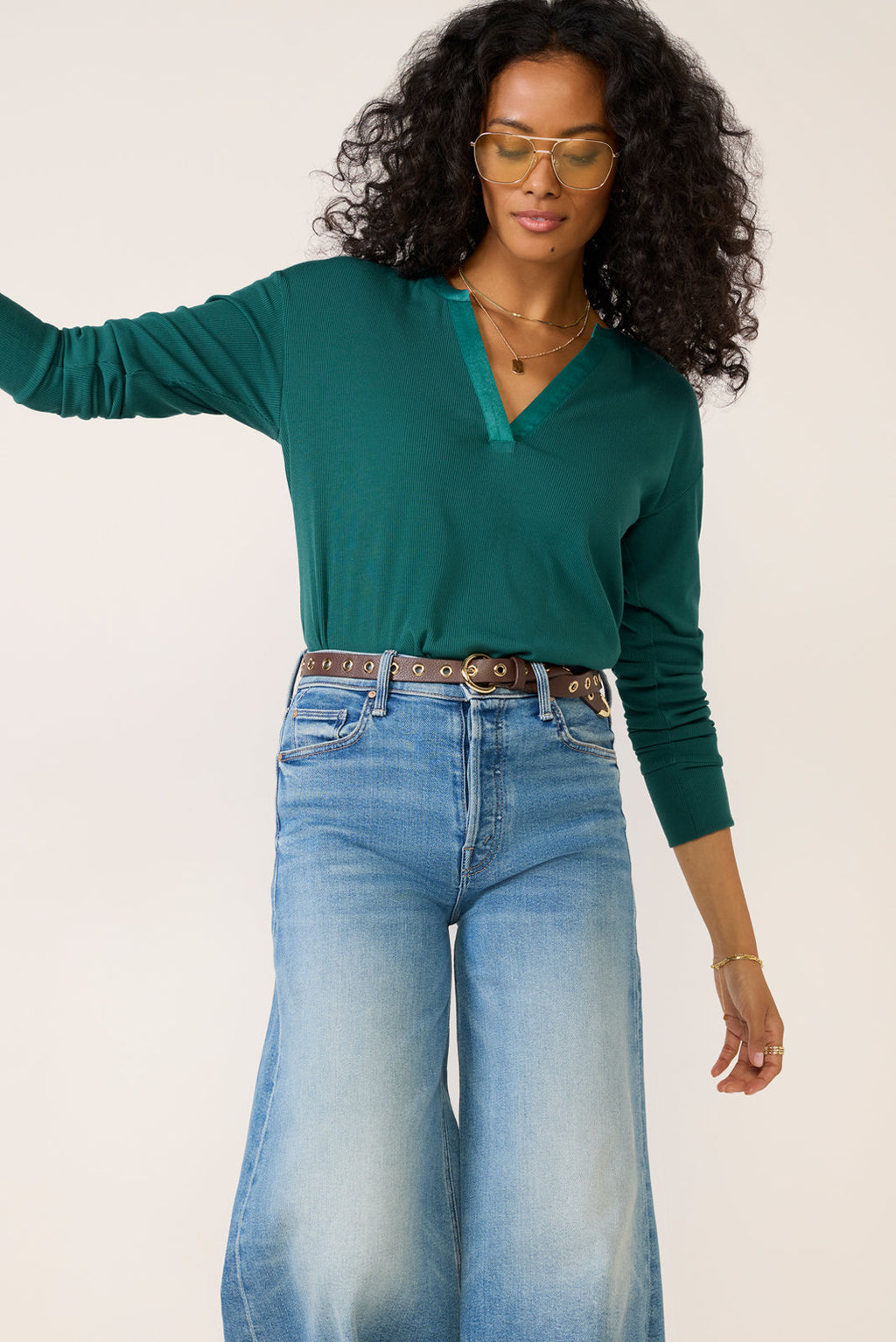 Women's Bex Split Neck Top