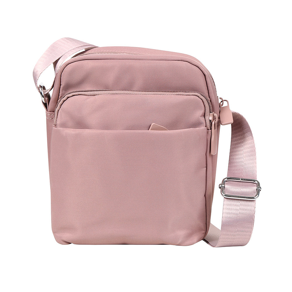 Compact Solid Multi Pocket Crossbody Bag