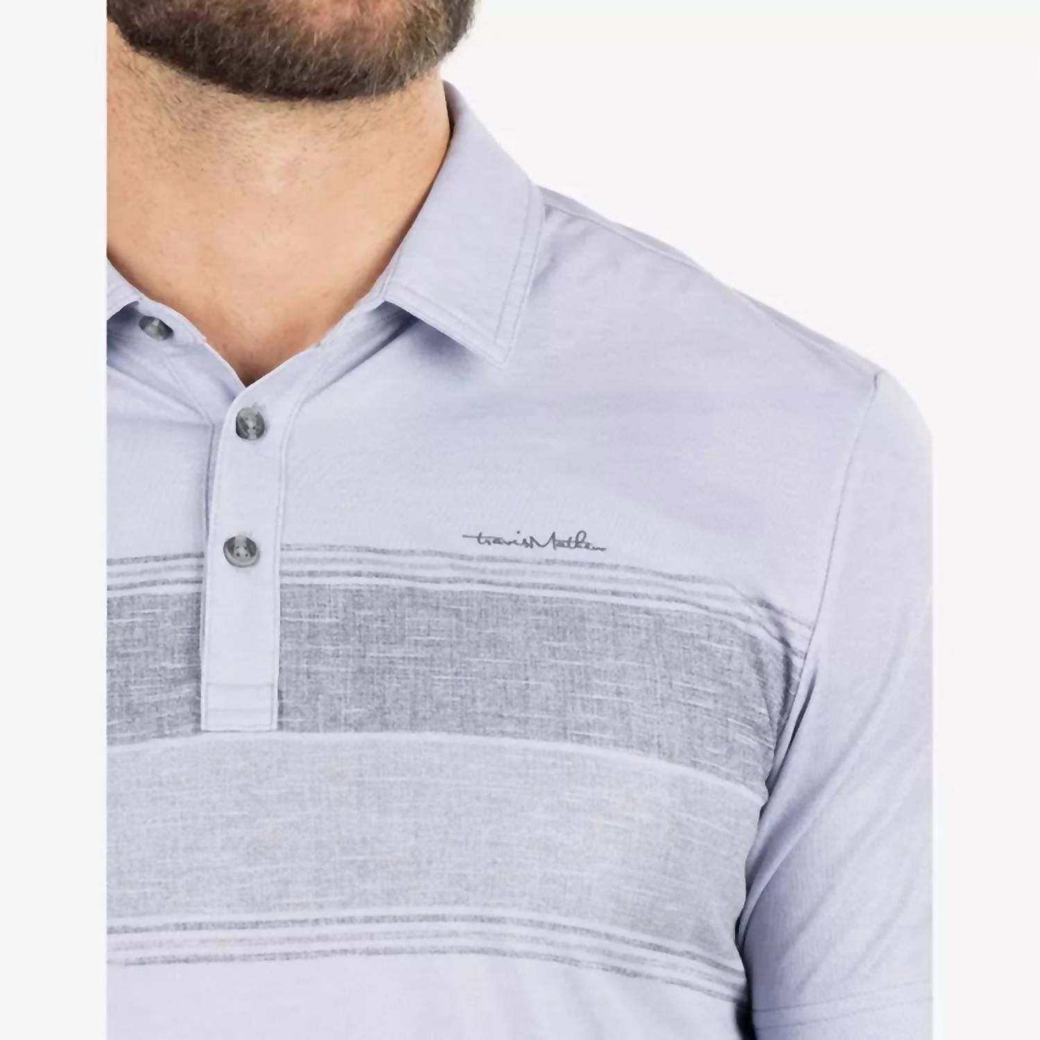 Miss The Boat Polo Shirt In Heather Silver Bullet