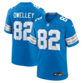 Detroit Lions Ross Dwelley Blue Team Game Jersey