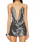 Sequin Asteria Top In Black And Grey