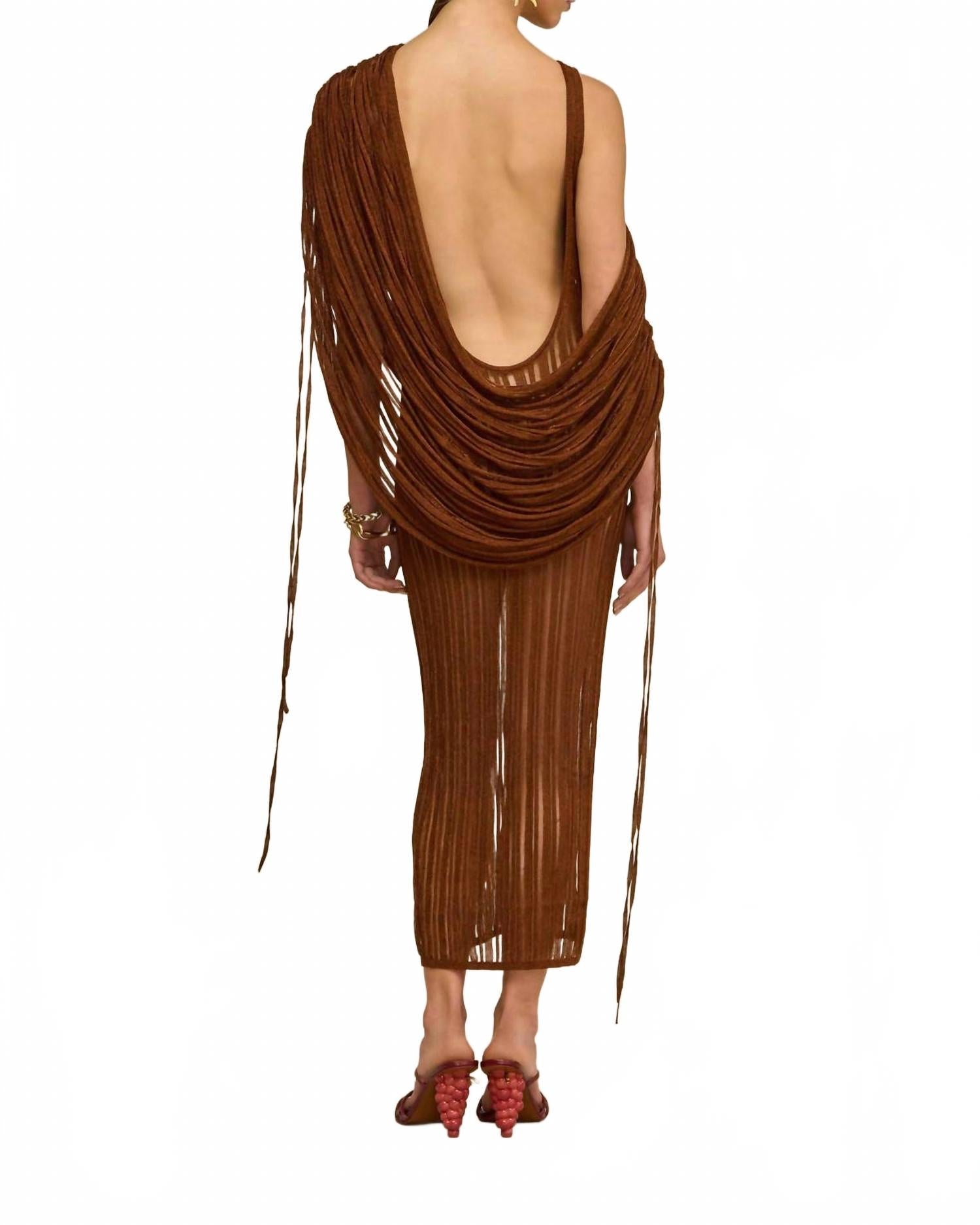 Kaya Knit Dress In Saddle
