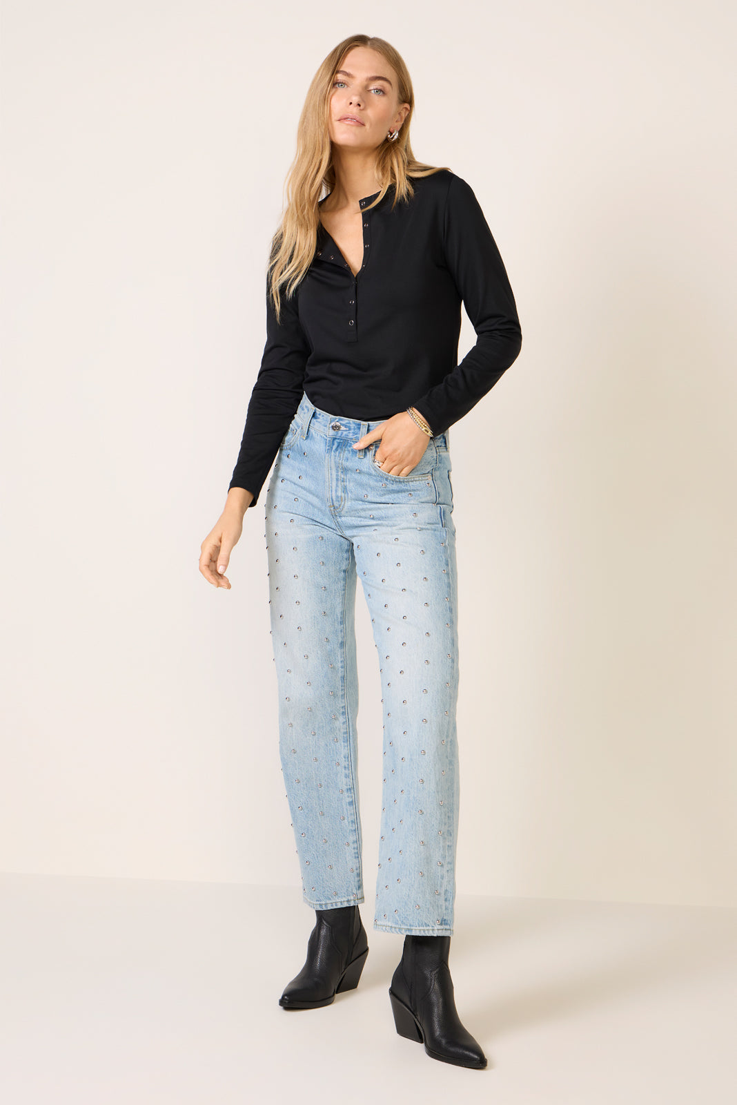 Women's Peyton Henley Long Sleeve Top