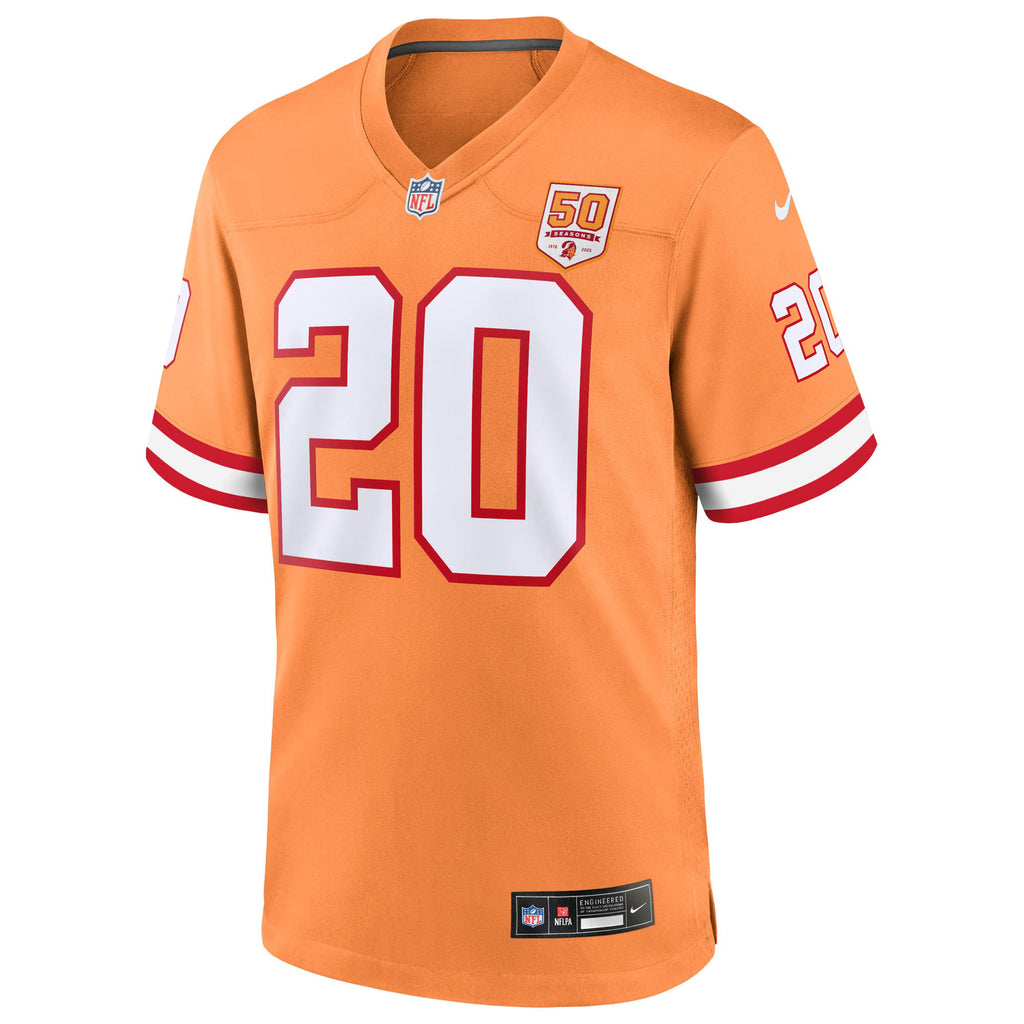 Tampa Bay Buccaneers Ronde Barber Creamsicle 50th Season Game Jersey