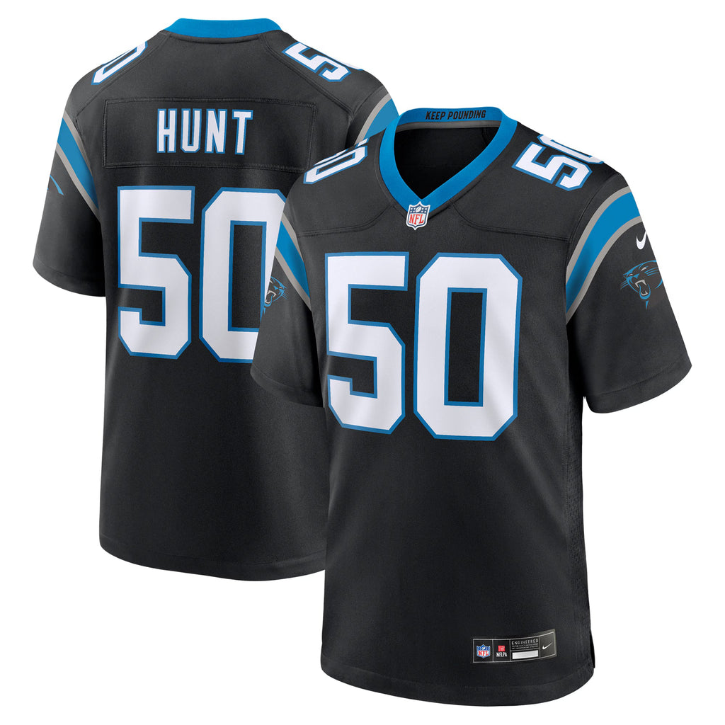Carolina Panthers Robert Hunt Black Game Jersey
