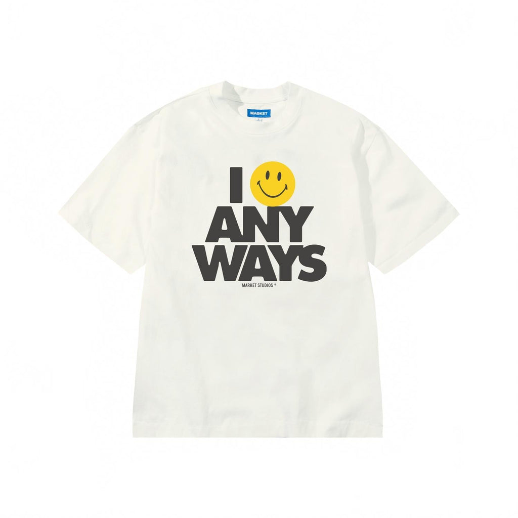 Smiley Smile Anyways T-Shirt In White