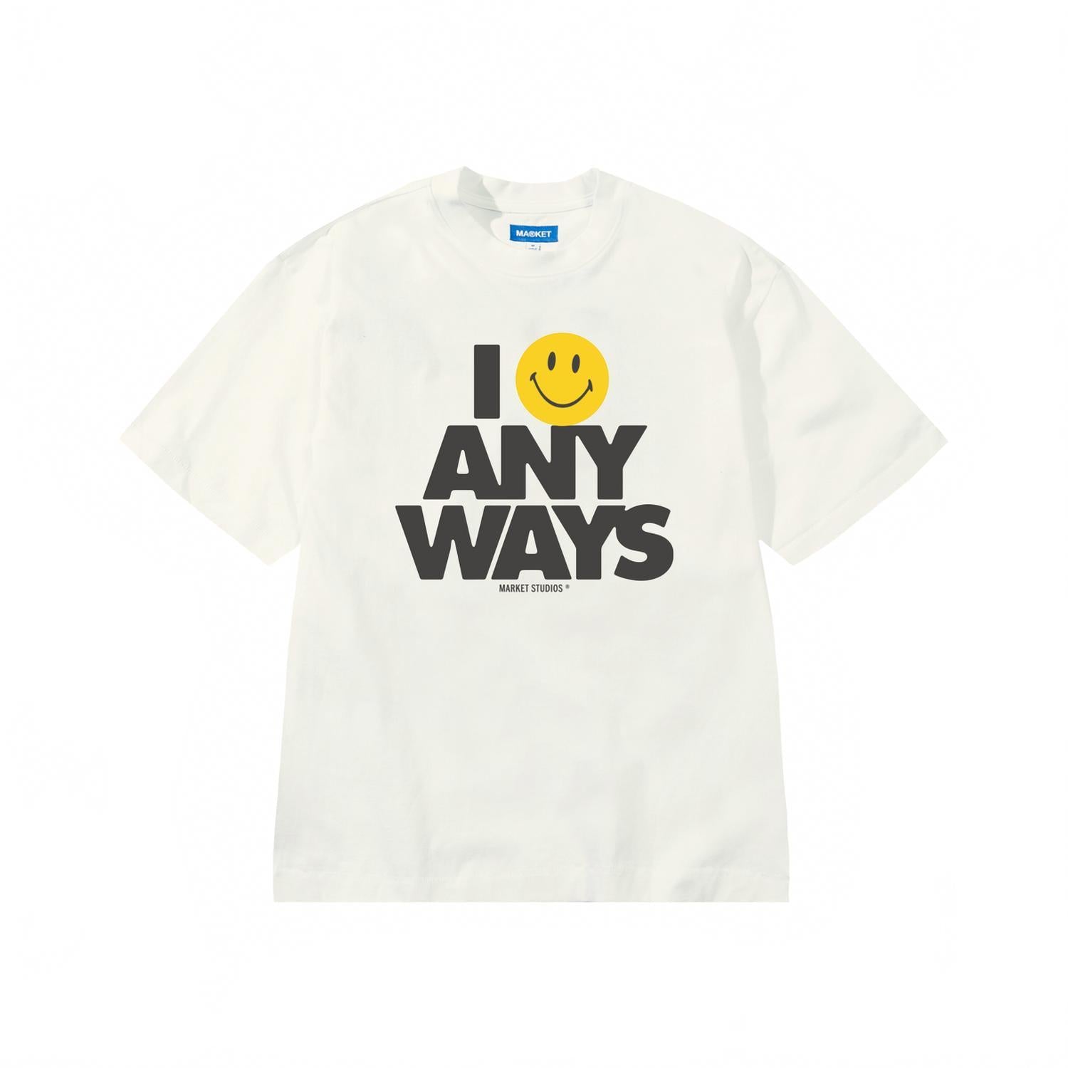 Smiley Smile Anyways T-Shirt In White
