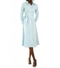Sasha Shirt Midi Dress In Blue Stripe