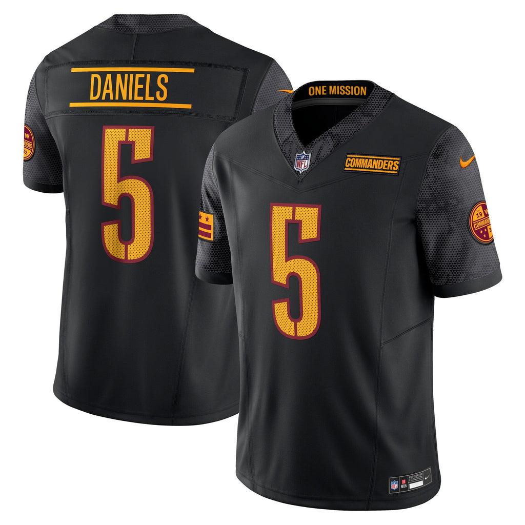 Washington Commanders Jayden Daniels Black Vapor F.U.S.E. Limited Jersey