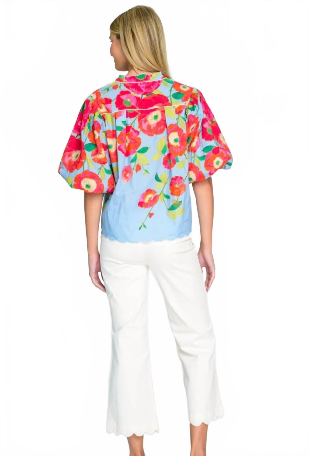 Poppy Patch Edie Top In Multi