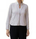 Feather Lux Knit Travel Jacket In Grey