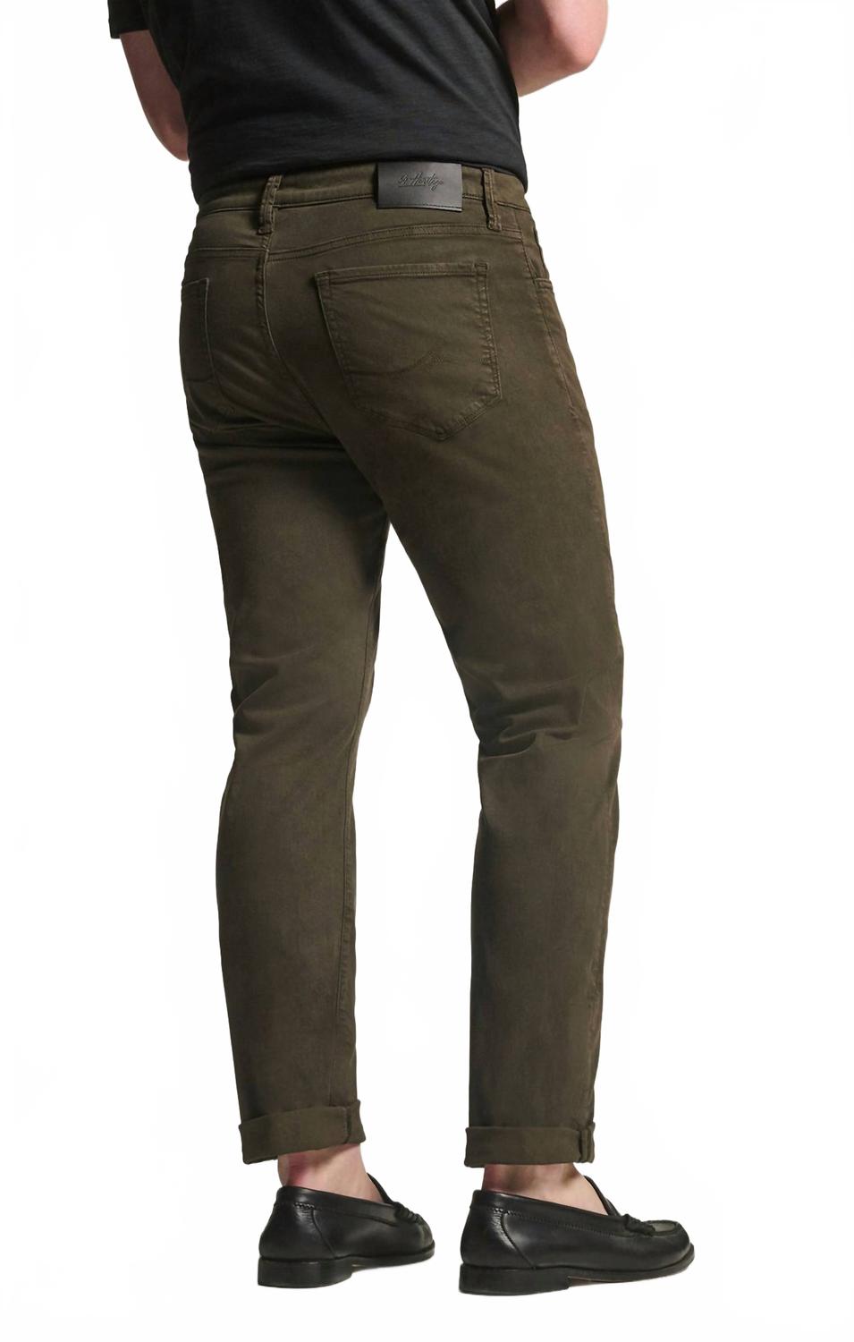 Courage Straight Leg Pants In Cactus Green Twill