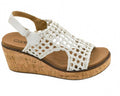 Women's Carley Woven Wedge Sandals In Ivory