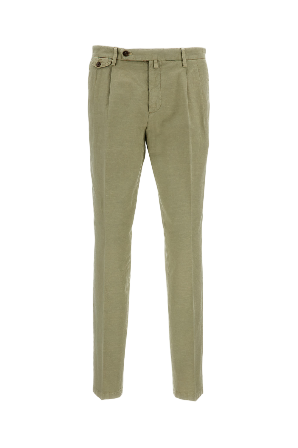 Green Slim Distressed Trousers