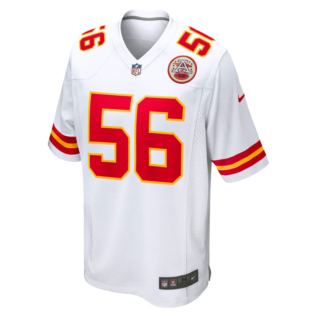 Kansas City Chiefs George Karlaftis White Away Game Player Jersey