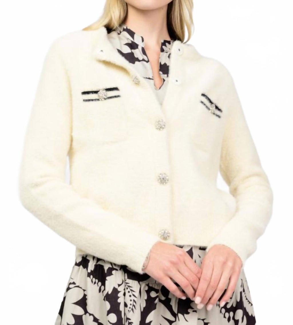 Chanel Cozy Cardigan In Ivory