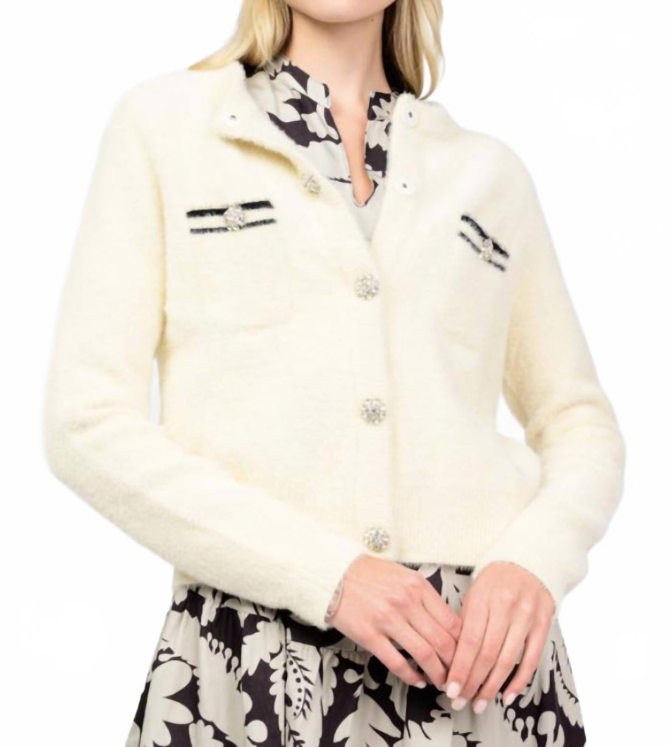 Chanel Cozy Cardigan In Ivory