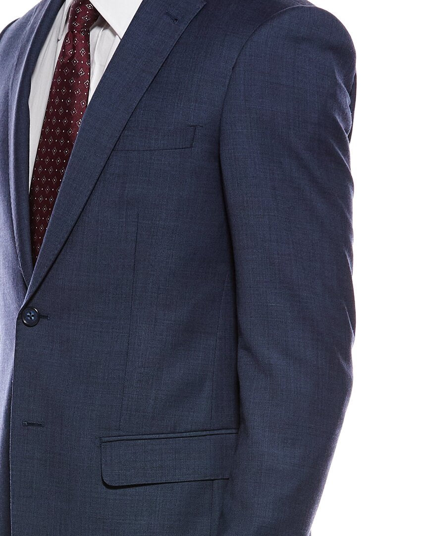 Zanetti 2pc Wool Suit with Flat Front Pant