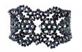 Giulia Handwoven Bead Cuff Bracelet In Interstellar