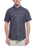 WEATHERPROOF VINTAGE Linen-Blend Mixy Solid Shirt