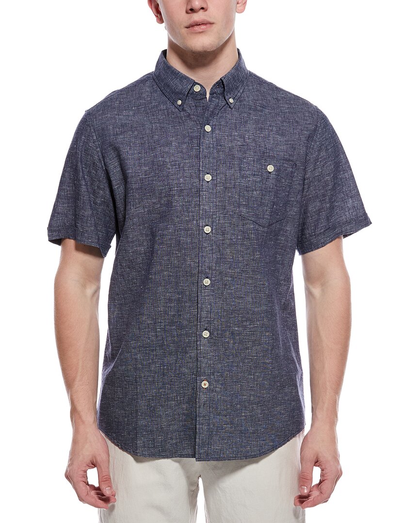 WEATHERPROOF VINTAGE Linen-Blend Mixy Solid Shirt