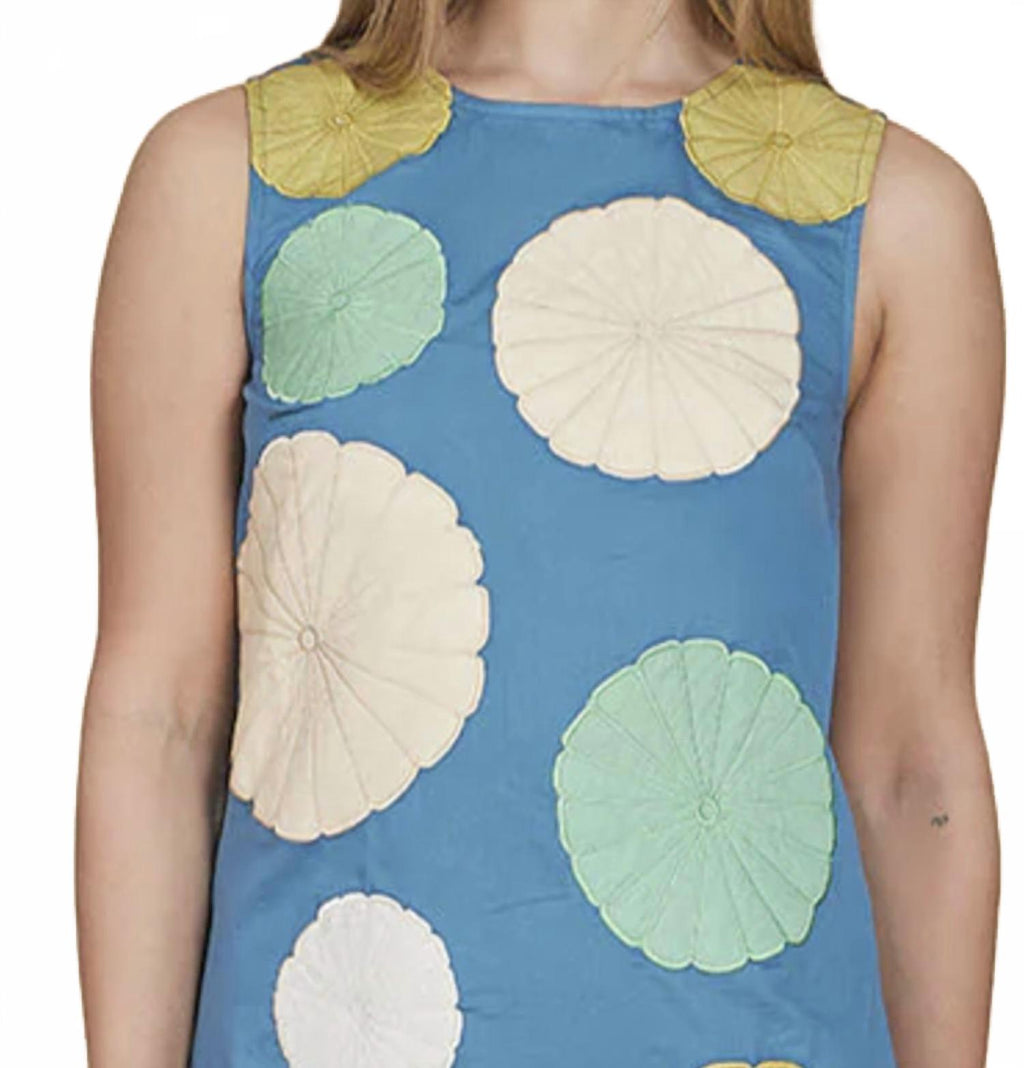 Mosaic Embroidery Waller Dress In Multi