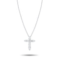 LB Exclusive Platinum 0.50ct Diamond Cross Pendant Necklace MF28-041326