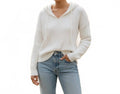Hooded Sweater In White