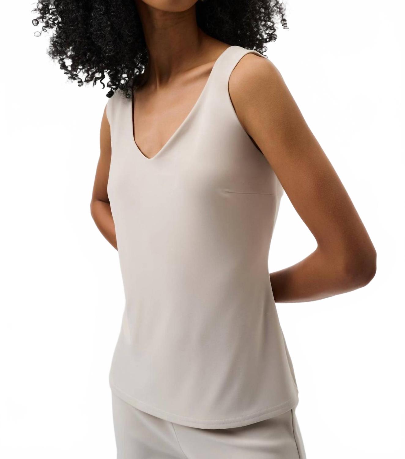 V-Neck Camisole Top In Moonstone
