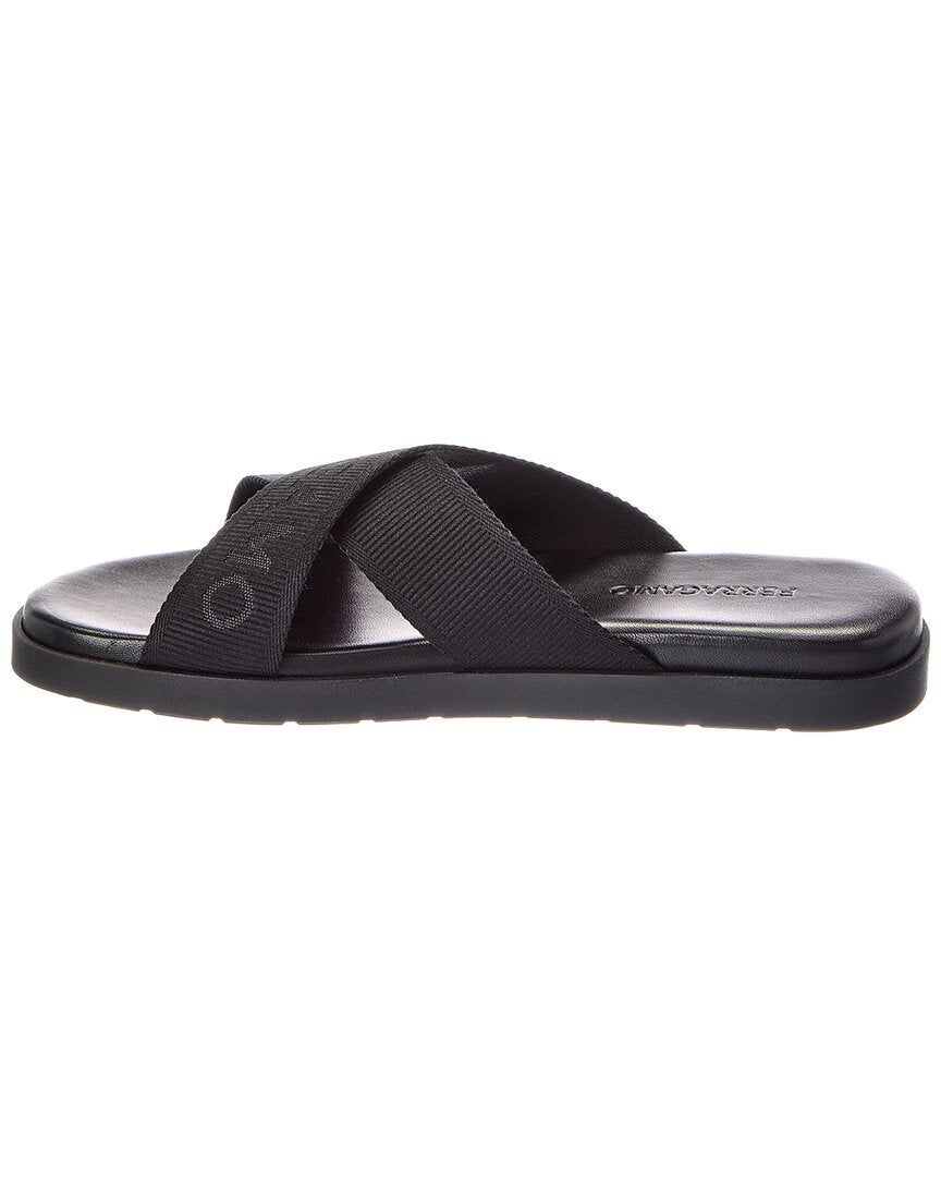 Ferragamo Freza Leather Flat Sandal